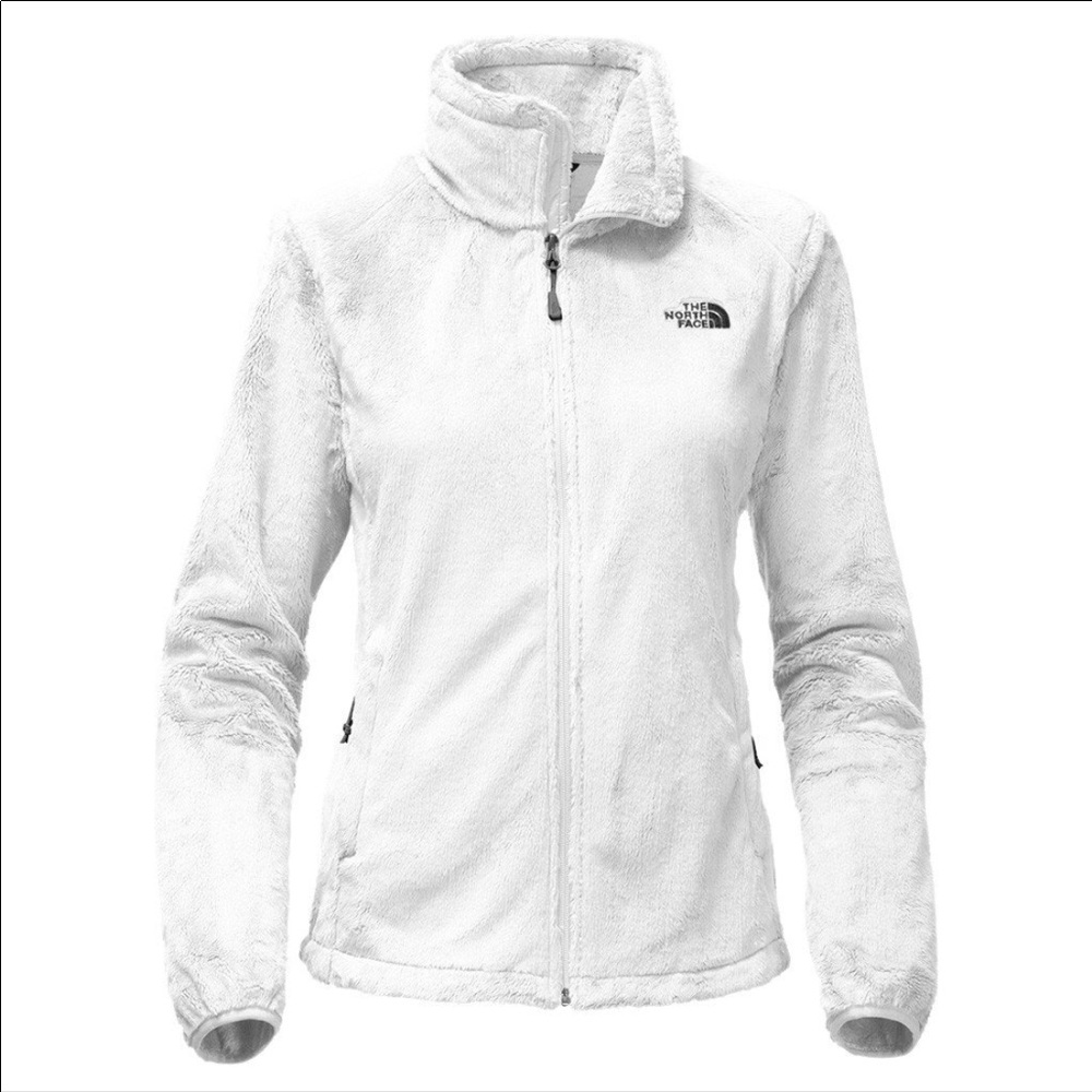 White Osito Norh Face Fuzzy Furry Zip Jacket